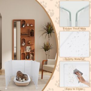 Alternative view of FHTONGE 2 Pack Cat Litter Box Enclosure Splash Guard, Extra Large Pee Shields for Low Sided Box Wall Protector, Spill Proof Privacy Screen for Open Top Pan
