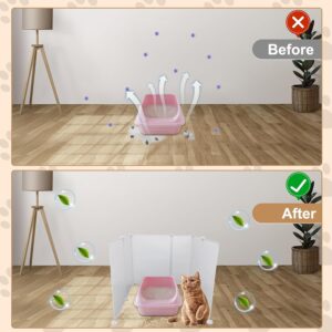 Alternative view of FHTONGE Extra Large Cat Litter Box Enclosure, Splash Guard and Privacy Screen for Open Top Litter Pan